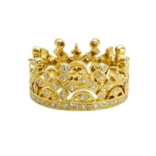 18K Beverly K Diamond Crown Ring